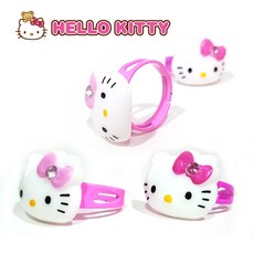 헬로키티 얼굴 스틸 반지 1개 유아동 쥬얼리