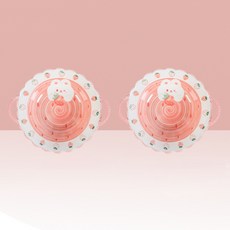 Keyiyijia 연꽃 손잡이 국 그릇 2개입 PW001, 딸기 + 토끼, 1개