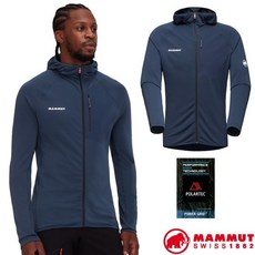 【MAMMUT 長毛象】送》男 保暖抗風防潑 連帽針織外套 Polartec Aenergy 登山防風外套 05540