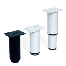 가구가구또가구 2단 원형조절발 높이조절가능 가구 발통 받침대, 1개, 화이트