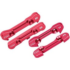 GPM 7075 합금 전면 후면 하단 서스펜션 마운트 LOSI 16 8IghtX 슈퍼 각인넛 4WD 브러시리스 버기 RTRLos04019, 빨강