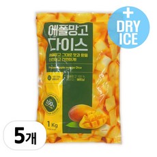 산들네이처 애플망고 다이스 냉동과일 5kg (1kg x 5봉), 5개, 1kg