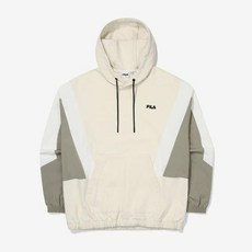 [FILA] 유니 루즈핏 우븐 믹스 후드티_FS2POE3114X_CRM