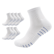 윌리엄리 남성 스포츠 도톰양말 8켤레, 화이트, 1개