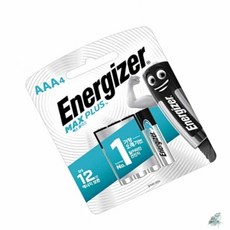 더캔보 건전지 맥스 플러스 AAA LR03 4개입 M+EP92 BP4 손전등건전지, 1, 4