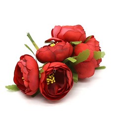 동백꽃 빨강 6묶음