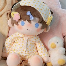 40cm 앉아 있는 면인형 옷 35cm 스팟 하늘색 귀여운 인형옷세트, 40cm 인형 옷, 별 3개 (눈가리개+옷+바지)