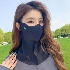2개입 아이스실크 전얼굴 자외선 차단 마스크 UPF50+ 목가리개 통기성 쿨감