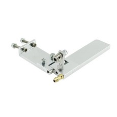 URIMPAVIDO 1PC RC 보트 알루미늄 합금 러더와 물 흡입구 픽업 흡수 스티어링(75mm 실버), 75mm silver