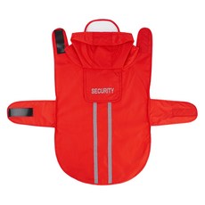 【Mommywant】寵物雨衣 狗狗雨衣 小型/中型/大型犬 全方位防水 透明帽簷 透氣舒適 連帽設計, 紅色, 1個