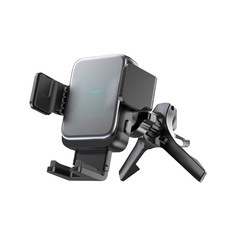 Amouk 萬能三合一磁吸收無線充電座 15W無線快速充電 自動感應開合 車載手機支架, 智控 三向- 黑色, 15W 磁吸 充電器