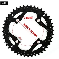 BUCKLOS 104/64 BCD 자전거 체인링 22T MTB 9S 10S 산악 부품, 09 44T Steel(for 3x9S)