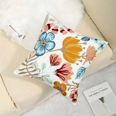 花卉刺繡抱枕套