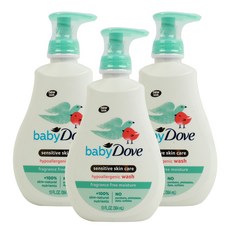 도브 키즈 팁 투 토 워시 올인원클렌저 센서티브 모이스처, 3개, 384ml