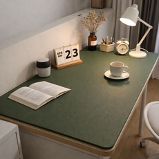 필로그레이 와이드 가죽 노트북 데스크 양면 장패드, 1개, 그린+그레이