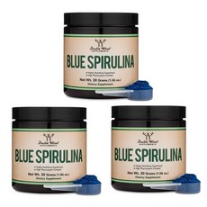 Double Wood Blue Spirulina Powder 미국 더블우드 블루 스피루리나 파우더 분말 30g 3팩, 3개