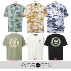 [AK플라자] [하이드로겐] 유니 까모 스컬 그래픽 티셔츠_H31E2TR249