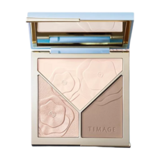TIMAGE彩棠大師三色修容盤，修容餅啞光高光打亮鼻影修容陰影，現貨速發, 02月輝清, 1個