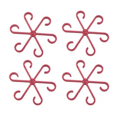 4PCS 재사용 가능한 식물 줄기 접이식 프레임 지원 없음 스테이크 트렐리스 주최자 도구, 01 Red, 01 Red