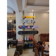 보드 거치대 보관랙 천공 타공판 디스플레이랙 스노우보드, 추가 가로봉 옷걸이용, 화이트, 310cm