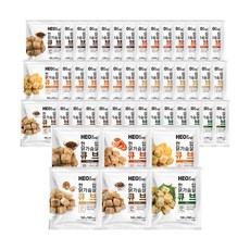 허닭 닭가슴살 한입 큐브 6종 혼합 (갈릭 불고기 떡갈비 치즈 깻잎 새우), 42개, 100g