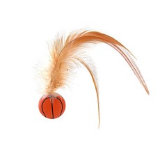 DuoMaoMao 羽毛彈力球 寵物玩具, 1個, 籃球