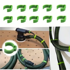 10x RV 호스 클램프 (페스툴 D27 진공 그라인더 추출기 클립 정리용 워터 모터홈 ), 01 10pcs green