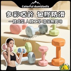 啞鈴組 1/2/3kg 有氧啞鈴 多彩啞鈴 環保健身啞鈴, 1個, 櫻花粉(超過限重無法出貨),1kg-單入