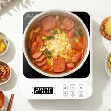 매직쉐프 1구 인덕션 2000W 터치식 미니 휴대용 전기레인지 화이트, 프리스탠딩, MIR-S100W