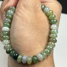 采禪手作- A1027 天然翡翠鼓珠（卡8mm.厚度4.2-4.7mm, 單顆,隨機發貨, 1個