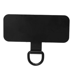 1PCS 울트라 패치 테더 범용 클립 스틸 스테인레스 금속 스트랩 로프 얇은 전화 카드 핸드폰 가스켓, Metal Bla 1PCS