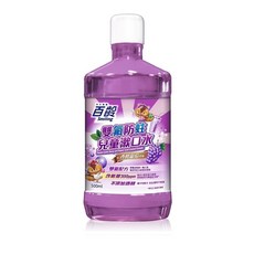 百齡Smiling 雙氟防蛀兒童漱口水，兒童口腔清潔，500ml (香檳葡萄), 1個, 香檳葡萄