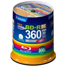 Verbatim BD-R 50GB VBR260RP100SV1 바베이텀 1회 녹화용 블루레이 디스크 100장