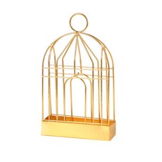 鐵藝鳥籠三角蚊香架 家用露營掛蚊香支架 安全穩固防灰燼, 鳥籠款 黃色