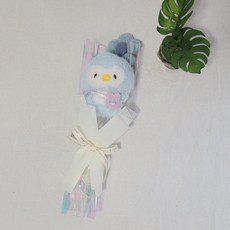 인형키링꽃다발 유치원꽃다발 졸업식 수료식 인형키링 재롱잔치 한송이, 1개, 펭귄