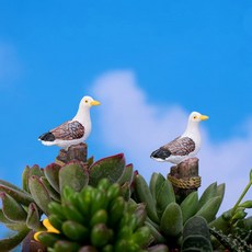 TANOMA 40pcs 9 시나리오 요정 정원 피규어 미니어처 액세서리 랜드스케이프, Seagulls