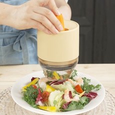 푸드시터 무선 멀티 슬라이서 채칼 다지기 거품기 2세대, 레몬옐로우, 1개