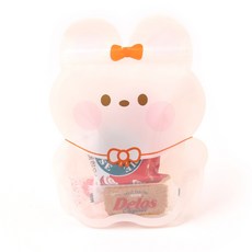 동물 구디백 지퍼백 OPP 단체 선물 답례품 포장 간식 유치원 생일 캐릭터 버블티 봉투 기프트 백 생일 돌잔치 용품, 돼지, 1개, 토끼