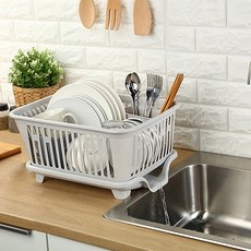 瀝水碗架, 白色, 1套