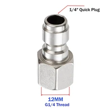고압 세척기 1/4인치 퀵 플러그 및 커넥터 스테인리스 스틸 G1/4 M14 M22 나사산(암수), 02 Plug g14 female, 1cm