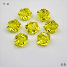 100pcs 다채로운 아크릴 플라스틱 투명 돌 크리스탈 바위 꽃병 필러 인공 색상 물고기 탱크 홈 웨딩 장식, 04 100pcs12