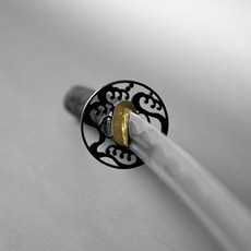 (비젼)yk 011 탄환강 일본도 가검 중량가검 강철가검 미술도검 진가검 목검 도검 코등이 카타나 사무라이 무사도 다마스커스 접쇠 단조 사시미 식도 캠핑 칼, 1개