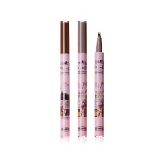 FLORTTE 花洛莉亞 小畫家刀鋒水眉筆, 毛流灰棕, 1個
