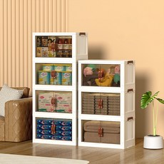 리빙원 폴딩박스 접이식 리빙박스 이동식폴딩박스 이동식옷장 접이식옷장 대형폴딩박스 이동식정리함 펜트리 수납정리함, 1개, 5단