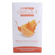 coromega Omega 3柳橙風味魚油隨身包, 1盒, 90顆