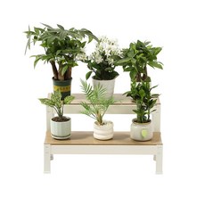 홈치치 화분 선반대 받침대 진열대, 2단, 화이트 600