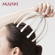 아카이시 AKAISHI 두피 마사지 두피 케어 헤드 스파 지압 경량 내구성 HB-094, 화이트