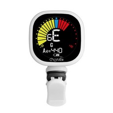 Cherub WST-675 充電夾式調音器，超靈敏吉他、貝斯、烏克麗麗適用，快速精準調音, 白色, 1個