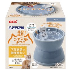 『㊆㊆犬貓館』GEX 57246 貓用陶瓷抗菌飲水器1.5L 下部尿路專用軟水碗 適用全貓種 循環式飲水器, 1個, 57684下部尿路專用軟水碗藍色