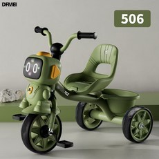 DFMEI 新款兒童三輪車腳踏車 燈光音樂 2-5歲男女寶寶玩具車, 1個, 綠色帶音樂燈光:參考詳情